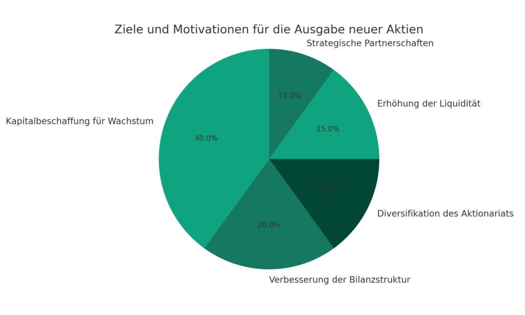 Diagramm Neue Aktien ausgeben: Schritte und gesetzliche Anforderungen bei der Emission