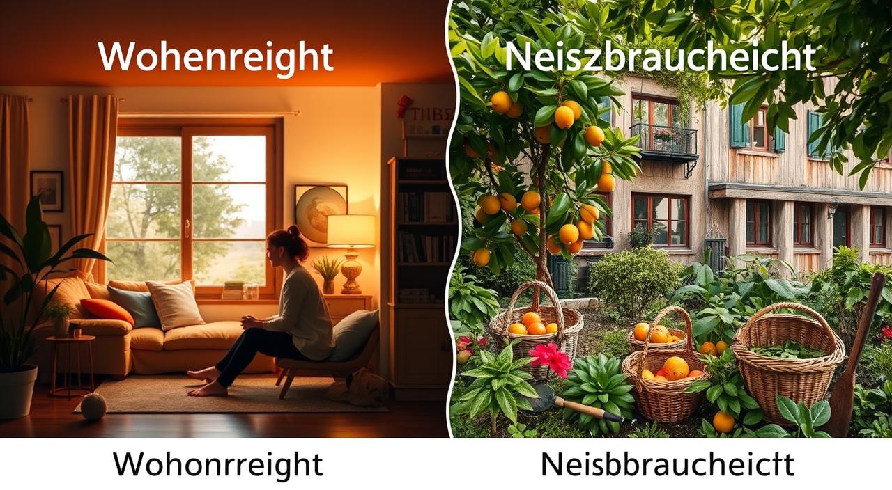 Wohnrecht vs. Nießbrauchrecht Immobilie